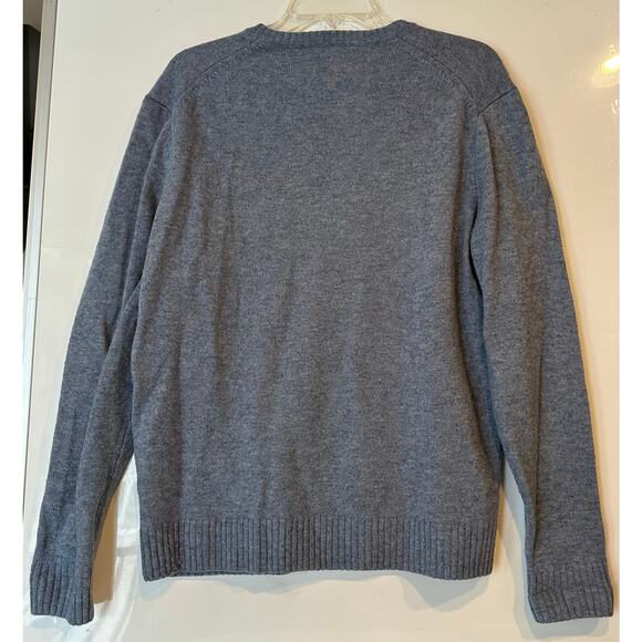 Black Brown 1826 Light Blue V-neck Sweater 100% Lambs Wool Men’s Large - Picture 7 of 7